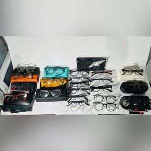 22 Assorted name brandFrame Collection in Black, Red, Turquoise, Brown and Clear